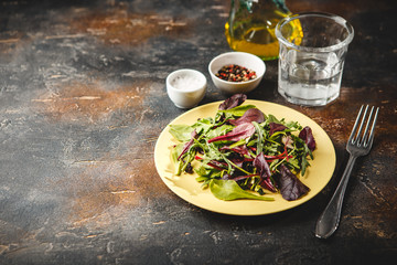 Sticker - Fresh salad mix of baby spinach, arugula leaves and chard