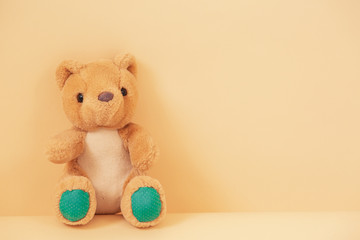 A Teddy bear.Children's toys.Soft toy