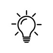 Bulb light vector icon. Lighting Electric lamp. Electricity, shine. Light Bulb icon vector