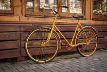 Old Vintage Retro Gold Painted Bike