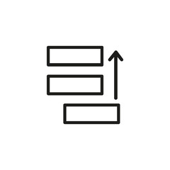 Poster - Task priority line icon. Arrow, block, scheme. Achievement concept. Can be used for topics like system, progress, management
