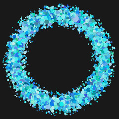 Poster - Abstract blank confetti circle background template from scattered circles