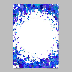Poster - Blank abstract confetti dot flyer background - vector page frame template