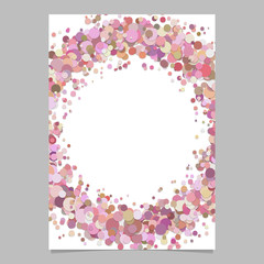 Poster - Abstract confetti dot poster background - vector page border template design