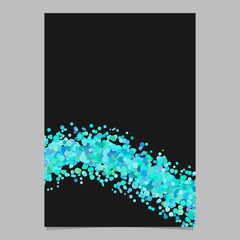 Poster - Blank abstract confetti wave page background template from dispersed circles