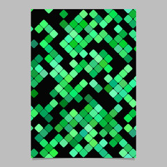 Poster - Green abstract square pattern flyer template - vector page background