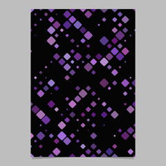 Poster - Purple abstract diagonal rounded square pattern flyer template