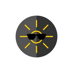 Canvas Print - Sun with sunglasses character 