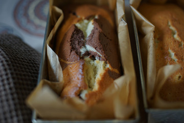 Canvas Print - Homemade cupcake at home in the kitchen