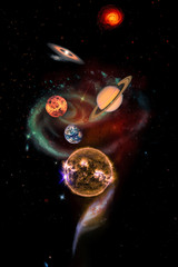 Solar system concept. Elements of this image furnished by NASA.