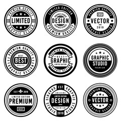 A Vintage badge design set.
