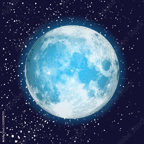 Photographie Realistic full moon isolated