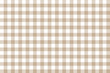 Brown Gingham pattern. Texture from rhombus/squares for - plaid, tablecloths, clothes, shirts, dresses, paper, bedding, blankets, quilts and other textile products. Vector illustration EPS 10