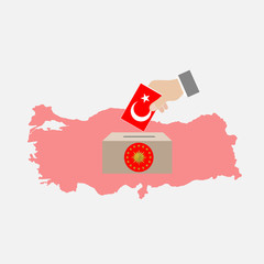 Wall Mural - Turkey Elections Vote Box Vector Work,  istanbul, Turkey