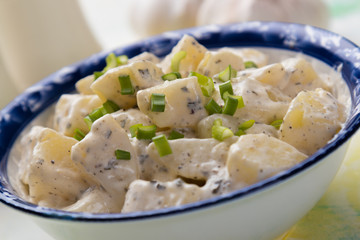 Wall Mural - Potato salad with mayonnaise dressing