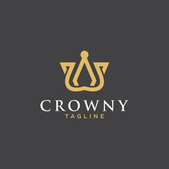 Wall Mural - Unique Crown Logo - Vector logo template