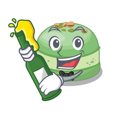 Sticker - With beer pistachio cake in the mascot shape