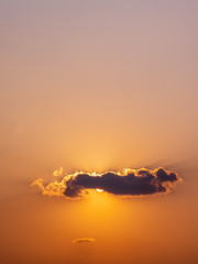 Wall Mural - abstract gradient sunrise in the sky with blue and orange natural background.