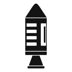 Poster - Spaceship icon. Simple illustration of spaceship vector icon for web design isolated on white background
