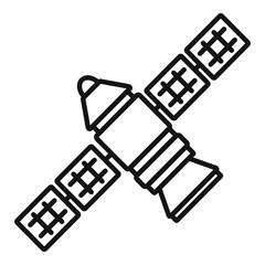 Poster - Astronomy space station icon. Outline astronomy space station vector icon for web design isolated on white background