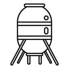 Poster - space capsule icon. outline space capsule vector icon for web design isolated on white background