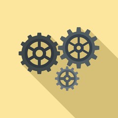 Poster - Gear cog icon. Flat illustration of gear cog vector icon for web design