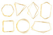 © angyee - Collection of golden polygonal luxury frames vector set