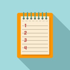 Poster - paper notepad icon. flat illustration of paper notepad vector icon for web design
