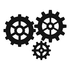 Poster - Gear cog icon. Simple illustration of gear cog vector icon for web design isolated on white background