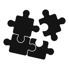 Poster - Puzzle icon. Simple illustration of puzzle vector icon for web design isolated on white background