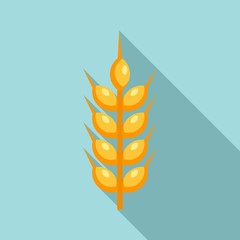 Poster - Wheat plant icon. Flat illustration of wheat plant vector icon for web design