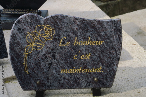 Le Bonheur C Est Maintenant Inscription Sur Une Pierre Tombale Buy This Stock Photo And Explore Similar Images At Adobe Stock Adobe Stock