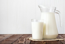 Milk In Glass And Jug