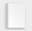 © tovovan - White book a4 format vector mock up isolated on transparent background. Closed book top view vector illustration
