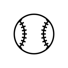 Poster - Vector image of an isolated baseball icon. Design a flatball ball baseball icon