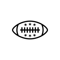 Poster - Vector image of isolated ball icons for American football. Design a flat ball icon for American football