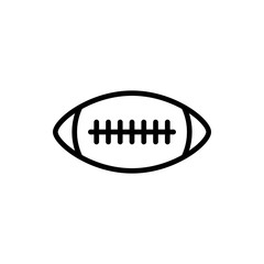 Poster - Vector image of an isolated, linear ball icon for American football. Design a flat ball icon for American football