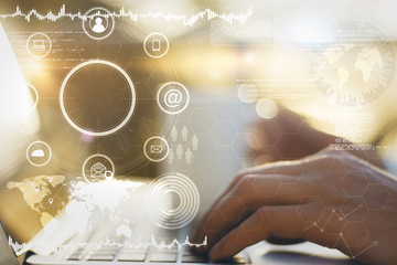 Poster - technology and finance concept
