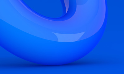 Aufkleber - Abstract 3d render of minimalistic composition with geometric shapes, modern background design