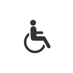 Poster - disabled icon in simple design. vector illustration