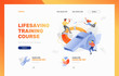 © svetabelaya - Lifesaving Training Course Web Header Template
