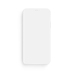 Fototapete - Clay smartphone mockup - front view. Vector illustration