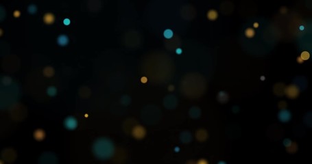 Poster - dust particles. abstract background of particles. bokeh of lights on black background. 3d rendering