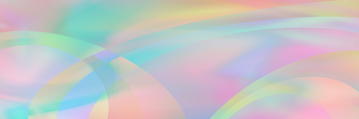 Aufkleber - horizontal elegant pastel holographic with curves texture design for pattern and background