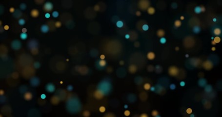 Poster - dust particles. abstract background of particles. bokeh of lights on black background. 3d rendering