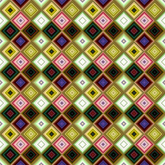 Poster - Colorful seamless diagonal square mosaic tile pattern background
