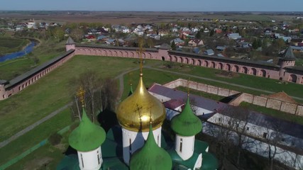 Wall Mural - Aerial panorama of the Savior Euthymius monastery in Suzdal, Russia.