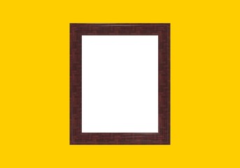 Frame isolated on Yellow Background 3D Rendering