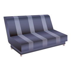 Poster - Striped sofa icon. Cartoon of striped sofa vector icon for web design isolated on white background
