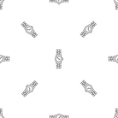 Poster - Gold watch pattern seamless vector repeat geometric for any web design